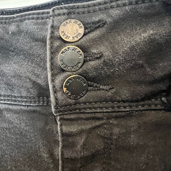 WJ1.728 Wax Jeans Black Juniors Size 3 • Rise 9 • Inseam 28 - Picture 2 of 5